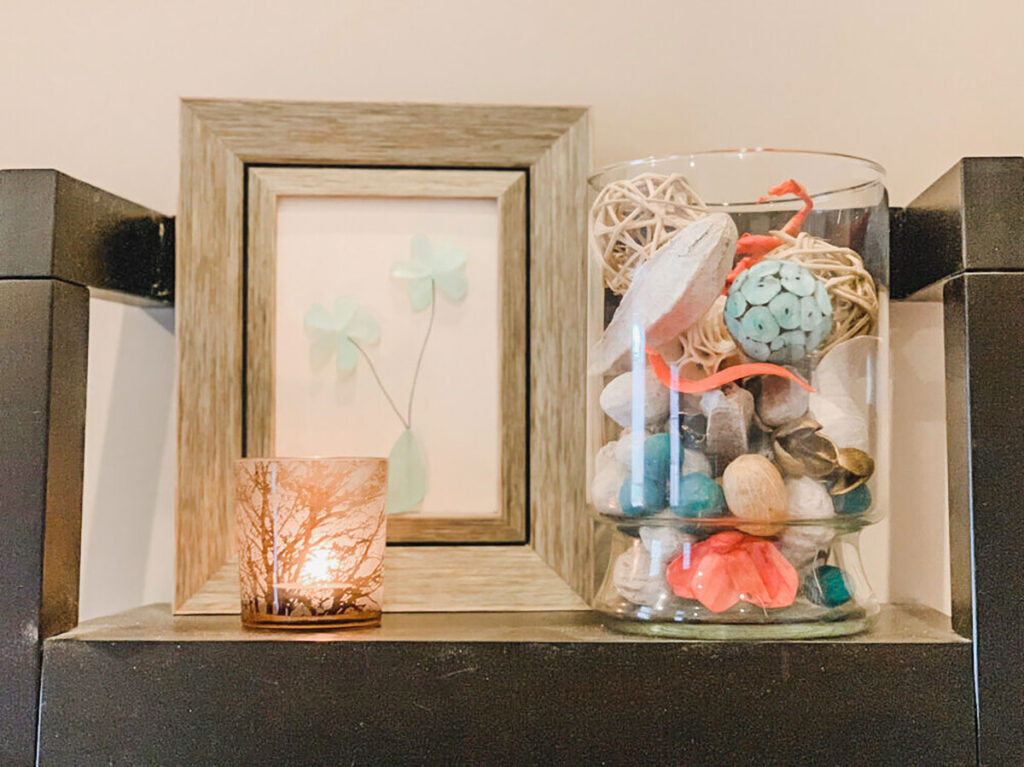 vase with flotsam and jetsom inside